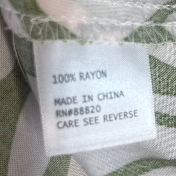 Christian Siriano New York Blouse Shirt Womens 1X Green White New - Picture 7 of 10
